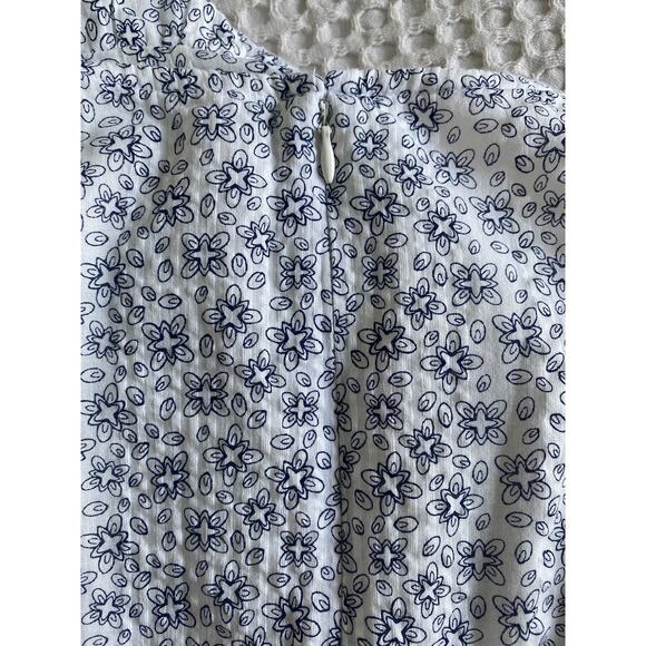 Loft Blue White‎ Geo Tiered Swing Dress Sz XL - Picture 11 of 11